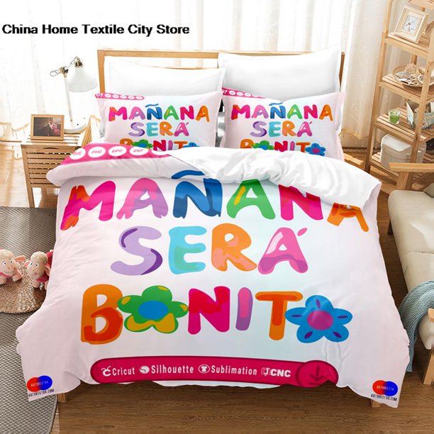 Karol G Mermaid Manana Sera Bonito SVG Bedding Set Single Double King Bed Set Children's Bedroom Duvet Set Manana Sera Bonito 3Bed Sheets