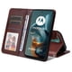 thumbnail image 3 of Funda Billetera para Motorola Moto E15 con Porta Tarjetas y Soporte Ajustable Marrón, 3 of 5