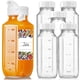 thumbnail image 1 of Botellas de vidrio para jugo Syntic de 16 onzas con boquilla para verter, paquete de 6, 2 tapas, 1 of 7
