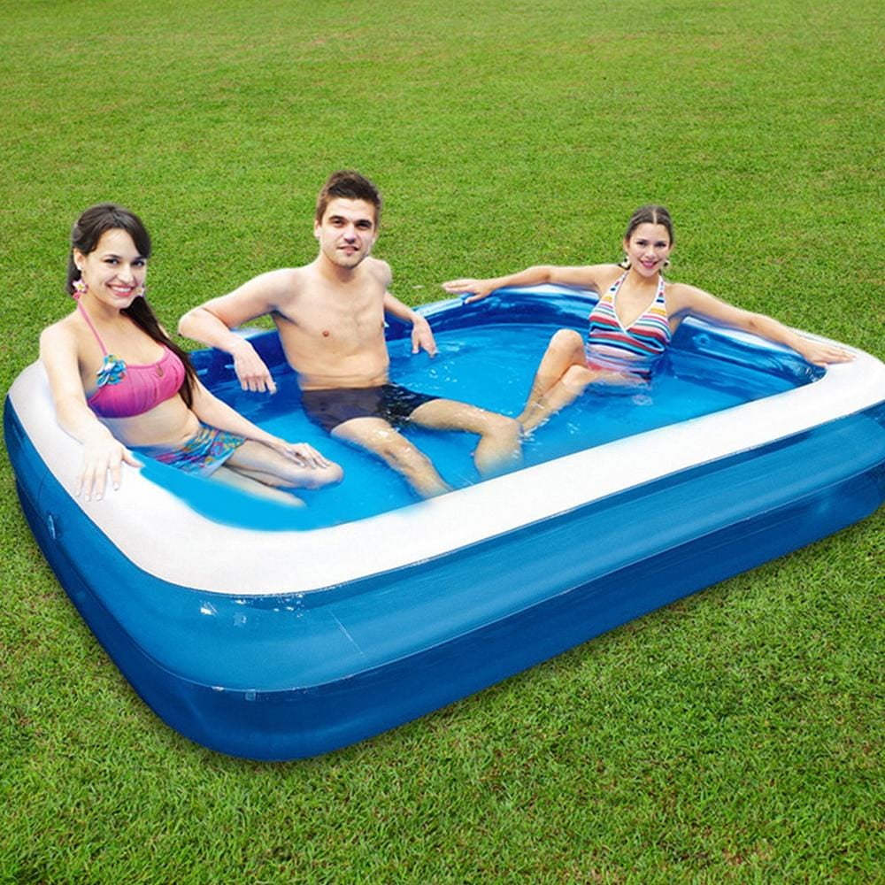 Genérico - Piscina Inflable 2 Aros Azul 2m X 1.2 M X 40 Cm