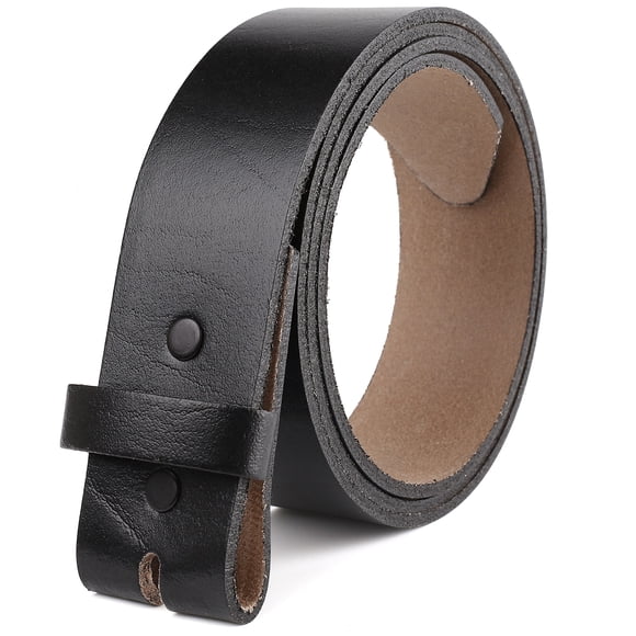 Cinturón F&L CLASSIC de 38 mm negro de cuero con cierre de presión 34-XX