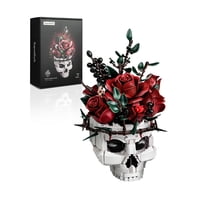 Set De Construcción Iatom Halloween Skull Rose Bouquet Con Lego