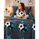 thumbnail image 1 of Juego De Sabanas Juvenil Con Estampado De Futbol Plaza y Media, 1 of 6