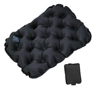 Ioensy - Cojín Inflable Plegable Para Silla De Oficina, Ideal Para Avión, Playa, Conciertos, Color Negro.