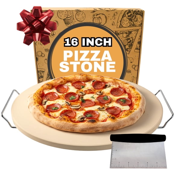 Piedra Para Hornear Redonda De 16 Pulgadas Para Pizza Con Asas