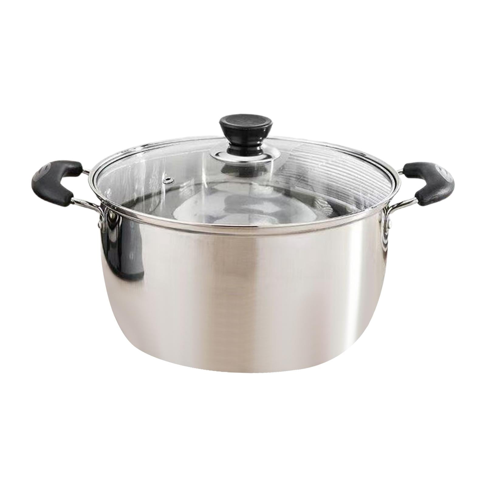 Uucntr - Olla De Acero Inoxidable Moderna Y Honda Para Sopa, Para Guisar Y Desayunar Con Verduras.