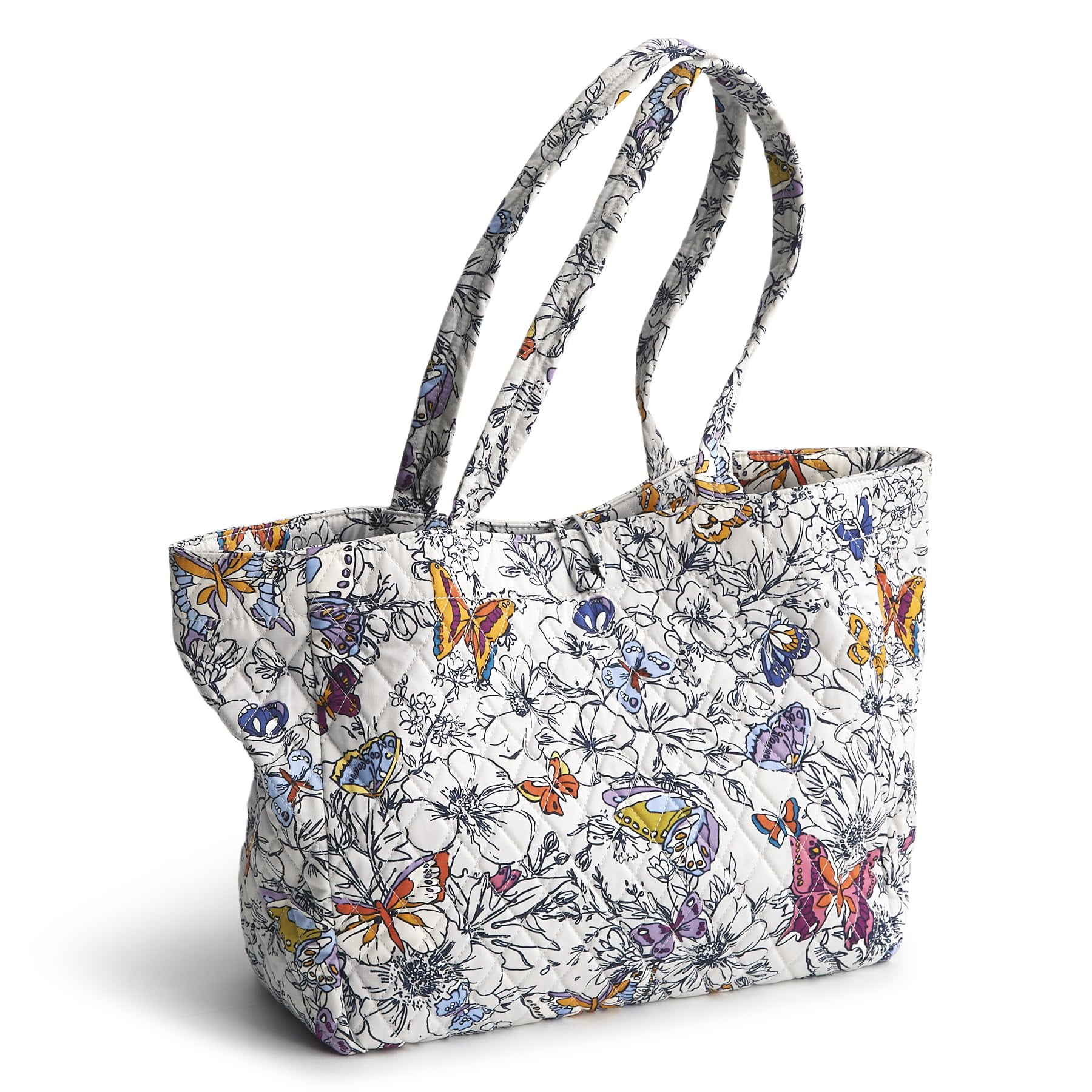 Bolso Vera Bradley Premium Cotton Small Hathaway Wing + Bloom