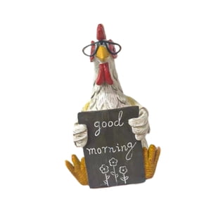 Bothyi - Estatua De Pollo De Buenos Días Escultura De Pollo Para La Entrada De La Sala De Estar Patio Gallo