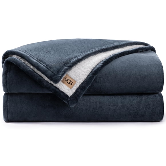 Manta UGG Nita Full/Queen, ultrasuave, 228 x 228 cm, color azul marino