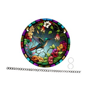 Magideal - Decoración De Ventana De Colibrí, Colorida, De Acrílico Resistente, De 5.9'', Para Colgar En La Ventana De Primavera, Para Patio De Verano.