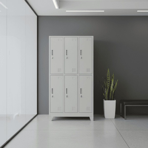 Locker 3 Cuerpos 6 Casilleros 180x90x45cm