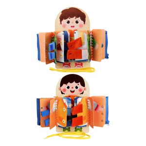 Bothyi - Tableros Sensoriales De 2 Piezas Para Aprender A Vestirse, Tablero Ocupado Para Practicar, Regalo Para Bebés Y Niños