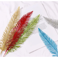 Geneerico - Ramas De Navidad Brillante Con Tallo Flores Navideñas