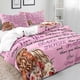 thumbnail image 3 of 3PCS Pink Bedding White Duvet Cover Full Kids Bedding Gold Glitter Crown Castle Fairy Tale Princess Comforter Bedspread Quilt Cover, 3 of 5