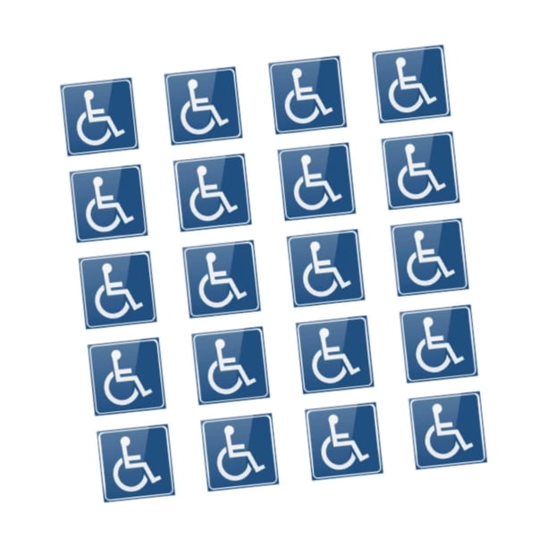 20x Letreros Para Sillas De Ruedas Para Discapacitados Pegatinas Con Símbolos De Sillas De Ruedas Para La Ventana Del Hogar Y El Automóvil