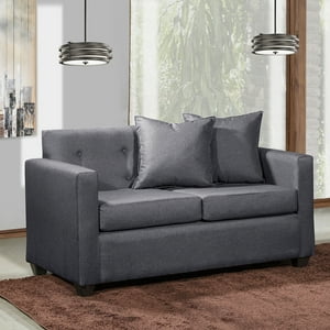 Masel - Sofa 2C Gramado Tela Gris Oscuro 130X70X 83