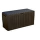thumbnail image 1 of Caja de almacenamiento exterior Keter Marvel Plus de 71 galones, color marrón, 1 of 3