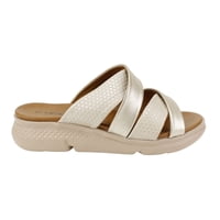 Sandalia New Walk Trenzada Dorada