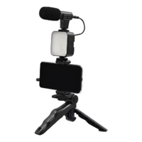 Genérico - Soporte Para Celular Fotos Videos Tripode Microfono Luz Led