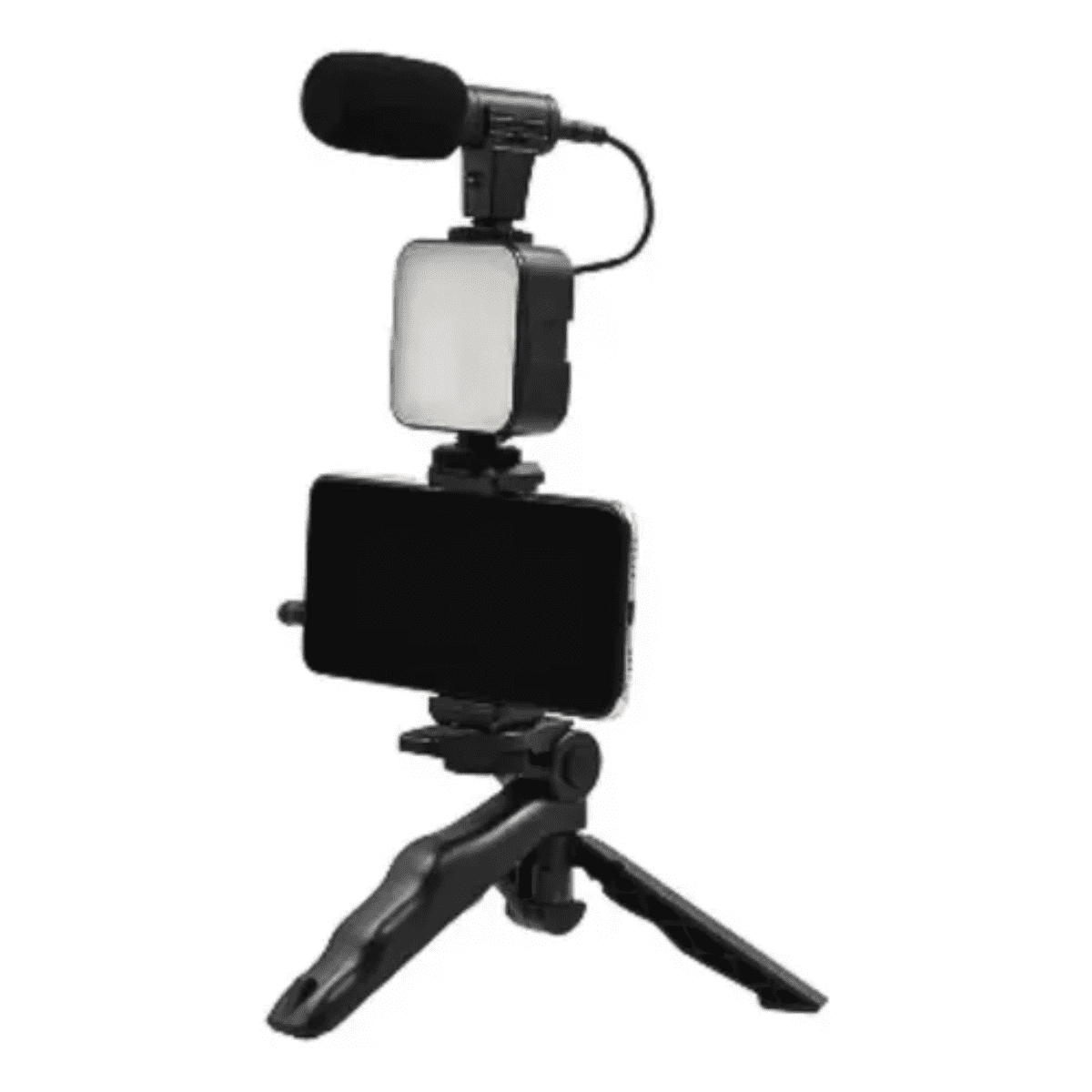 Genérico - Soporte Para Celular Fotos Videos Tripode Microfono Luz Led