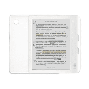 Rakuten Kobo - Lector E Reader Kobo Libra Colour Blanco Con Funda Clear Case Transparente