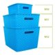 thumbnail image 4 of Canasto Plástico 24l Azul Con Tapa Organizador Azul, 4 of 4