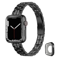 Correa De Reloj Csjcubic De Acero Inoxidable De 38-44 Mm Para Mujer