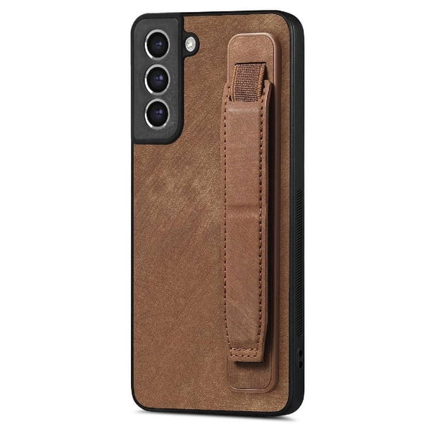 Funda Protectora con Correa para Samsung Galaxy S21 FE Resistente a Golpes Marrón