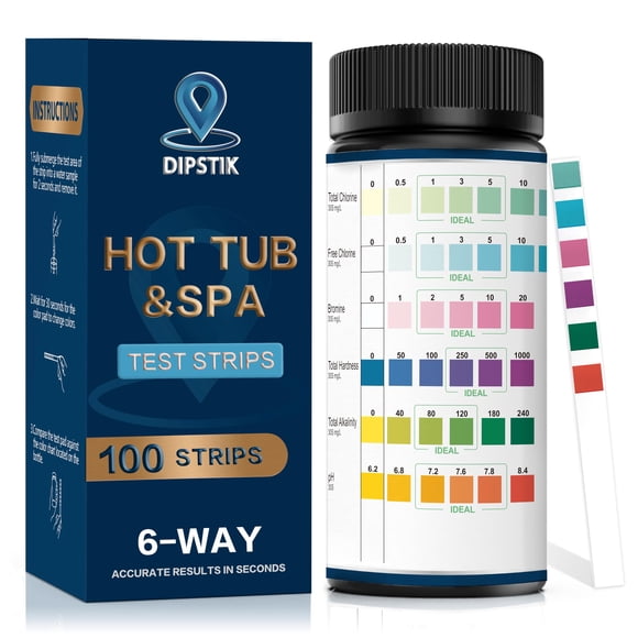 Tiras de prueba DIPSTIK 6 en 1 para piscina y spa - 100 unidades