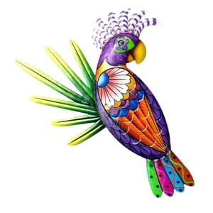 Magideal - Decoración De Pared , Arte De Pared Colorido De Pájaro, Decoraciones De Pared Colgantes Para Hogar Cocina Dormitorio , Naranja