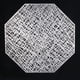 thumbnail image 1 of Manteles individuales octogonales huecos de vinilo antideslizantes con aislamiento térmico para mesa de cocina (octagonales dorados, 6 unidades), 1 of 8