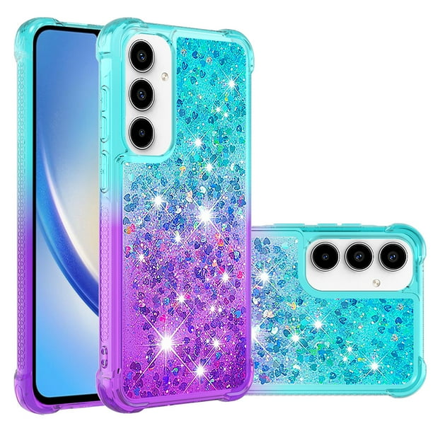 Funda Para Samsung Galaxy A56 Con Diseño Gradiente Y Brillo Líquido Antigolpes Tpu