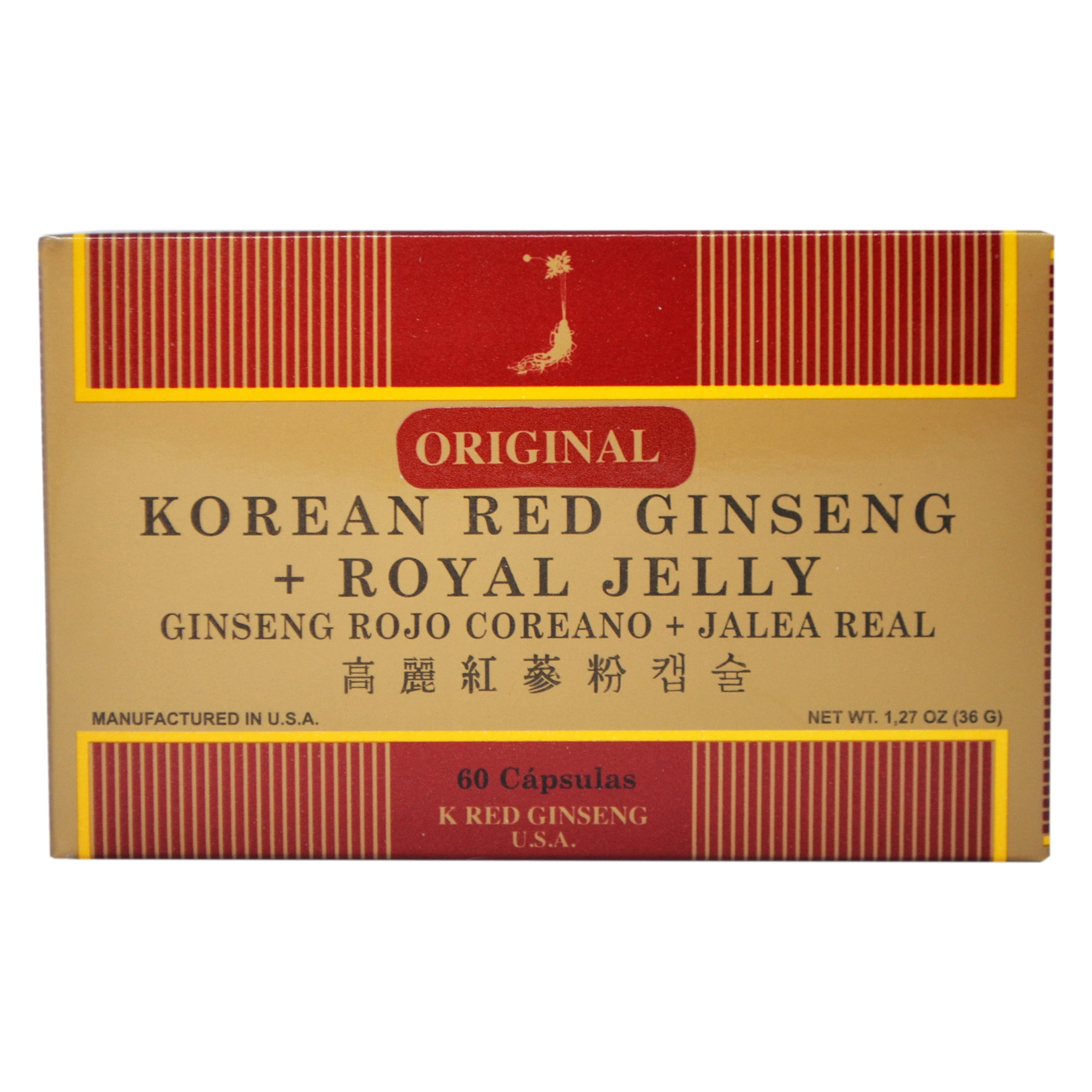 Energizante - Ginseng Koreano + Jalea Real X 60 Capsulas