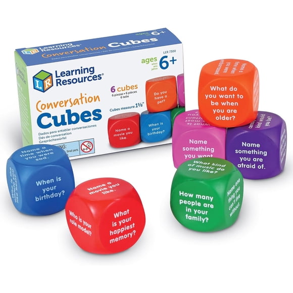 Learning Resources Conversation Cubes, cubos de espuma, desde 6 años