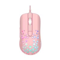 Click Ventas - Mouse Gamer Rosado Con Luces Led