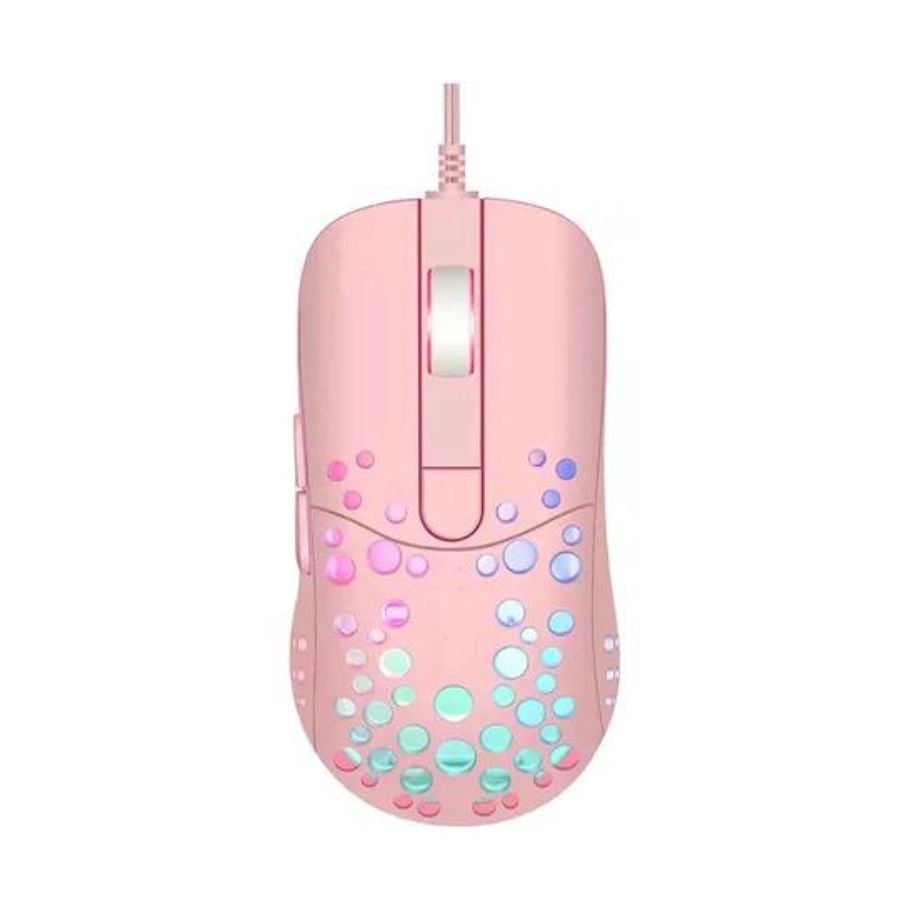 Click Ventas - Mouse Gamer Rosado Con Luces Led