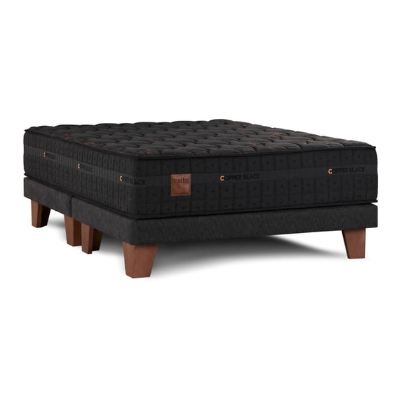 Cama Europea Copper Black King Base Dividida