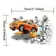 thumbnail image 3 of 1pc Self-Adhesive Wall Decal, Automobile Wall Art, Break Through The Wall Contact Paper, Wallpaper For Bedroom Children's Room, Home Decor, 3 of 5