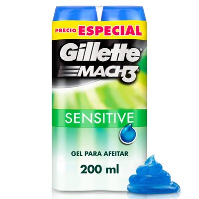 Pack 2 Gel Para Afeitar Sensitive 2 Un Gillette