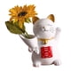 thumbnail image 2 of Gato Que Sostiene La Estatua De La Flor Jarrón Creativo Para La Decoración Del Hogar Flor Amarilla, 2 of 3