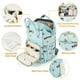 thumbnail image 3 of Bolsa pañales mochila bebé multifuncional impermeable maternidad con USB cochecito azul, 3 of 3