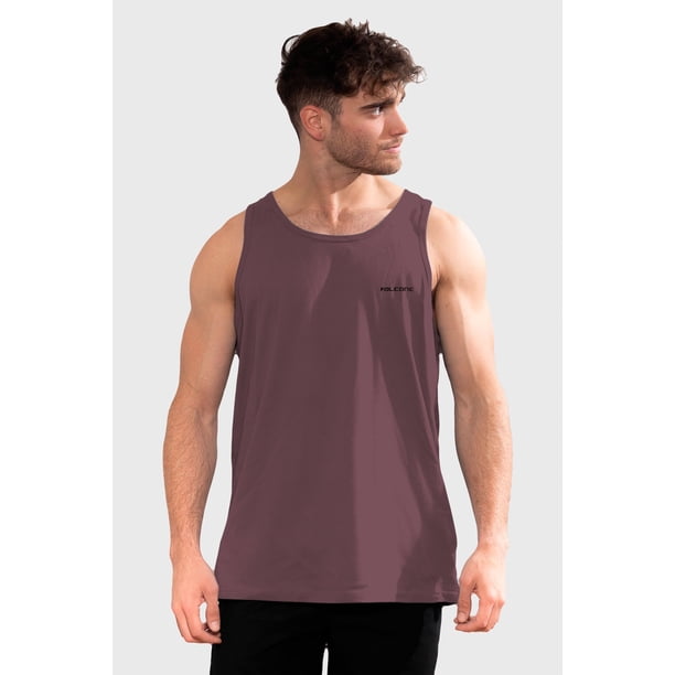 Polera Orgánica Sin Mangas Classic V2 Burdeo Hombre Falcone