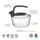 thumbnail image 2 of Tetera Tramontina de acero inoxidable con fondo triple mango negro 1,5 L, 2 of 5