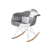 Habita2 Chile - Mecedora Silla Rocking Asiento Patch Chenille - Chess