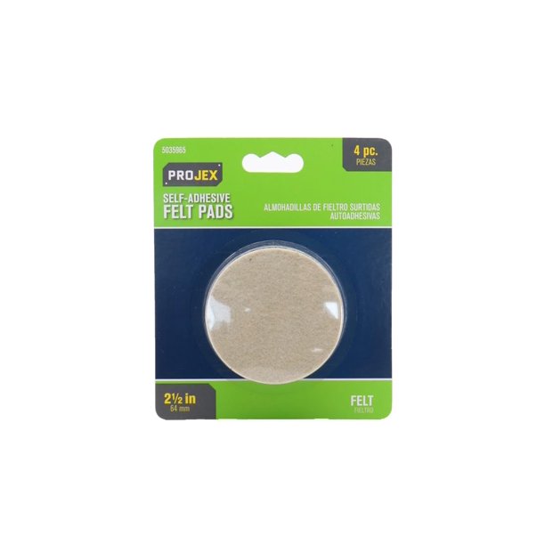 Protector de suelo para muebles PROJEX, almohadillas de fieltro redondas de 6 cm, paquete de 4