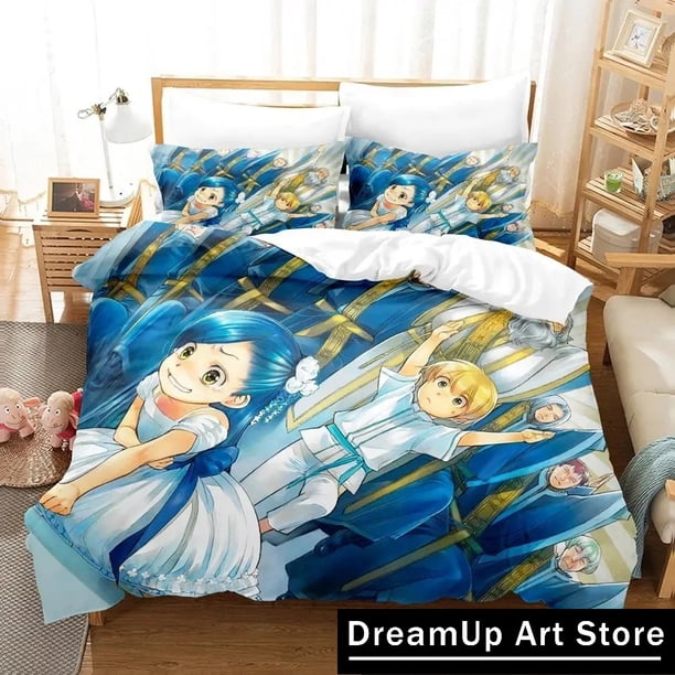 x1357 Bed Sheets Ascendance of a Bookworm Anime Bedding Set Cute Quilt Cover Bed Cover With Pillowcase Twin Size Boys 3-Piece Bedding Set (1 Duvet Cover + 2 Pillow Shams) nj1357