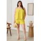 thumbnail image 4 of Saronite Conjunto de Blusa sin Mangas con Textura, Talla Grande, y Shorts con Cintura Elástica con Dos Bolsillos Laterales, Dijon (para Mujer), 4 of 5