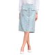 thumbnail image 1 of Falda de Tweed de Mujer INSPIRE CHIC Cintura Alta Elegante para Oficina y Trabajo Faldas Lápiz Midi con Bolsillo L Azul Claro, 1 of 5