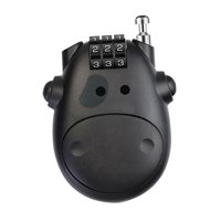 Magideal - Candado De Cable Ajustable Con Contraseña, Candado Con Forma De , Candado De Combinación Con 3 Diales Para Mochila, Maleta Y Bicicleta De Montaña