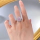 thumbnail image 5 of Anillos de Compromiso de Plata Esterlina 925 de 4 Quilates para Mujer, Corte Pera, Anillo de Cóctel Llamativo con CZ para Ella, Bandas de Boda Rosas, Accesorios de Joyería Fina Chapados en Oro de 18K, 5 of 7